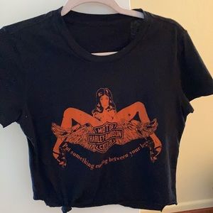 Women’s cropped Harley Davidson Tee
